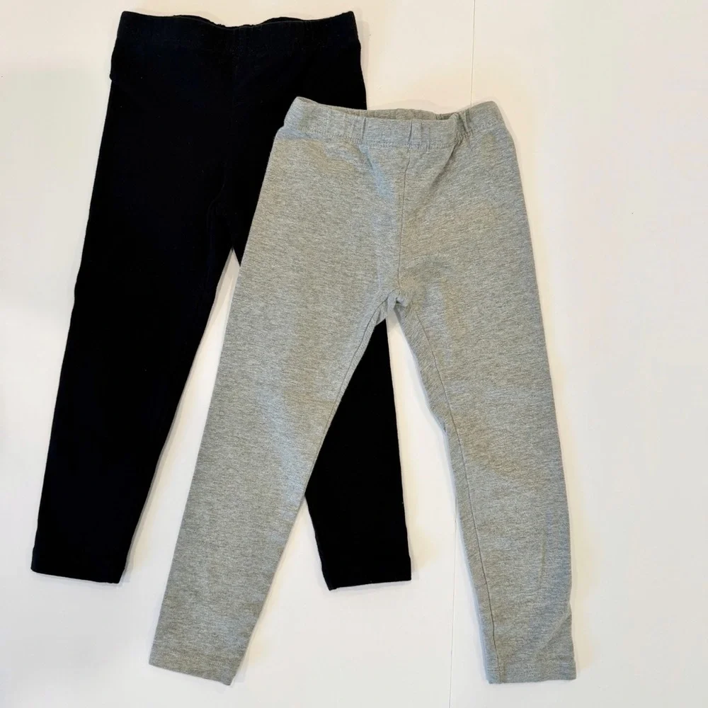 The Children's Place Girld Black and Gray Leggings - XS 4